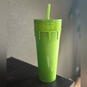 Starbucks 2023 Halloween Slime Tumbler with Straw